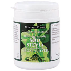 Image of Sød Stevia pulver- grøn 50gr