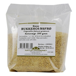 Image of Bukkehornsfrø knust 250gr fra Naturdrogeriet