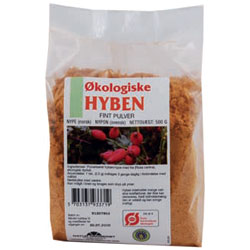 Image of Hyben pulver fin med frø økologisk 500gr fra Naturdrogeriet