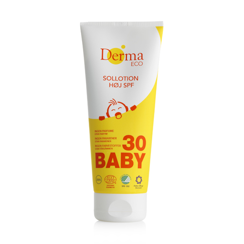 Image of Sollotion baby SPF 30 høj beskyttelse 200ml Derma