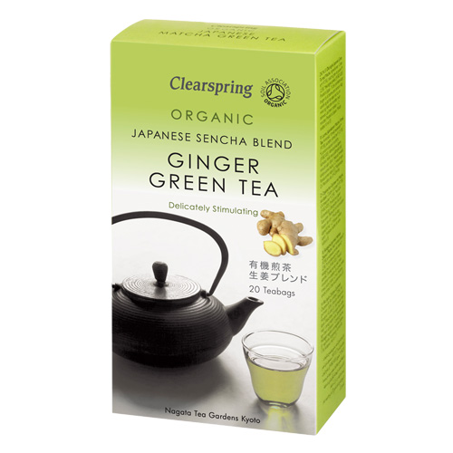 Image of Sencha te med ingefær 20 breve Clearspring