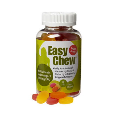 Image of EasyChew Multivitamin m. Omega 3 90stk fra Dansk Farmaceutisk Industri