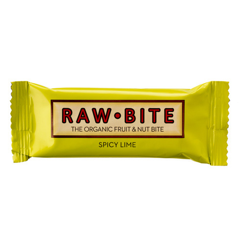 Image of Rawbite Spicy Lime - Laktose- og glutenfri frugt- og nøddebar Ø (50 gr)