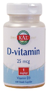 Billede af D-vitamin 25 mcg 100kap fra Kal