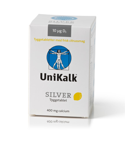 Image of Unikalk Silver tyggetabl. med ekstra D 90 tab