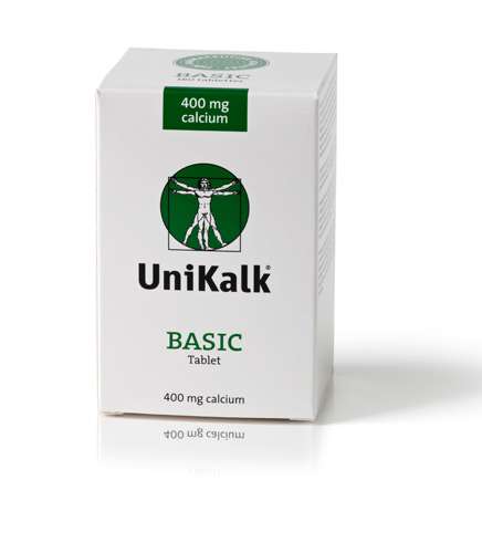 Image of Basic 400 mg calcium 180tab Unikalk