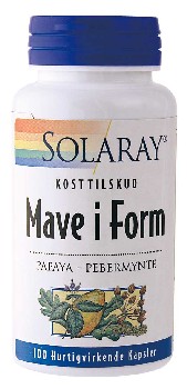 Image of Mave i Form (papaya m.m.) 100 kap fra Solaray