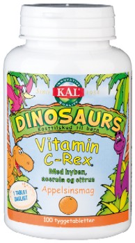 Image of DinoSaurs vitamin C-rex tygge børn 100 tab fra Solaray