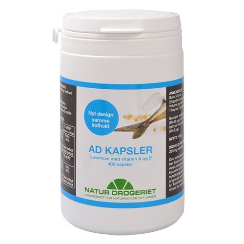 Image of AD Kapsler, levertran m. A og D-vitamin 400kap