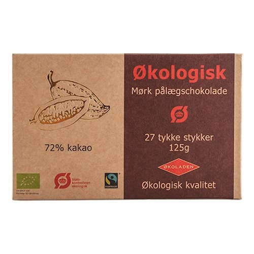 Image of Pålægschokolade mørk 54% økologisk 125gr fra Økoladen