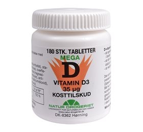 Image of D3 vitamin 35 mcg 180 tab fra Naturdrogeriet