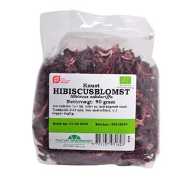 Image of Hibiscus blomst økologisk knust 90gr Naturdrogeriet