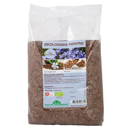 Image of Hørfrø hele brune økologisk 1 kg. Naturdrogeriet