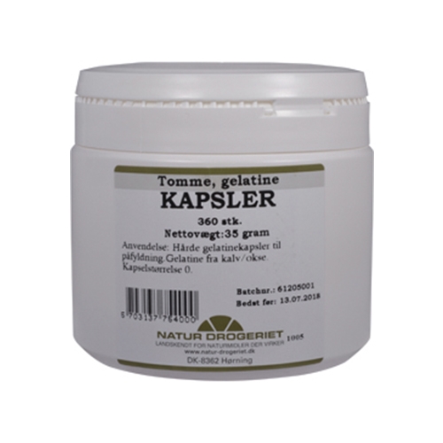 Image of Gelatine kapsler tomme 360stk fra Naturdrogeriet